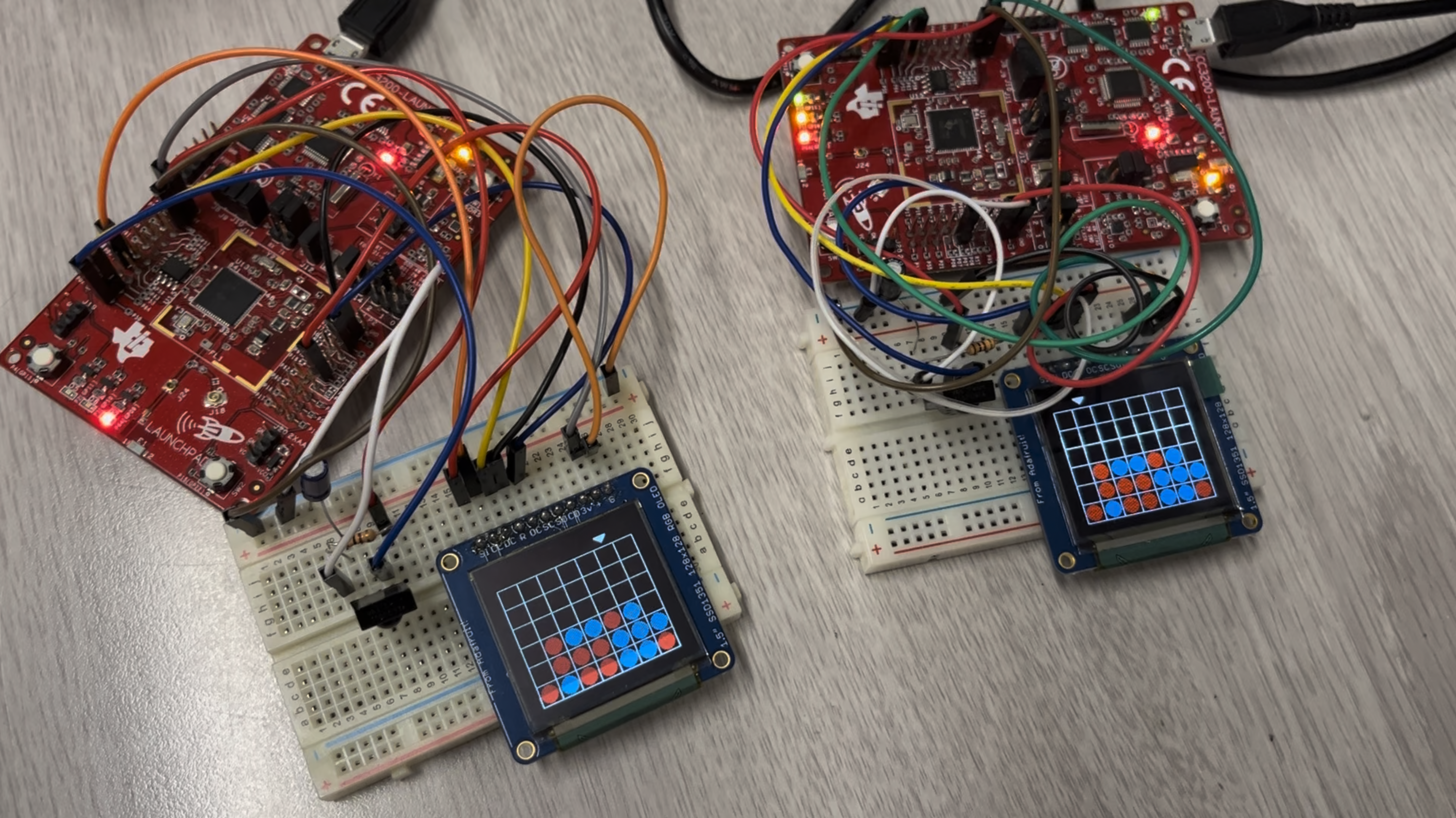 Gameplay of Connect4 on Embedded Systems.